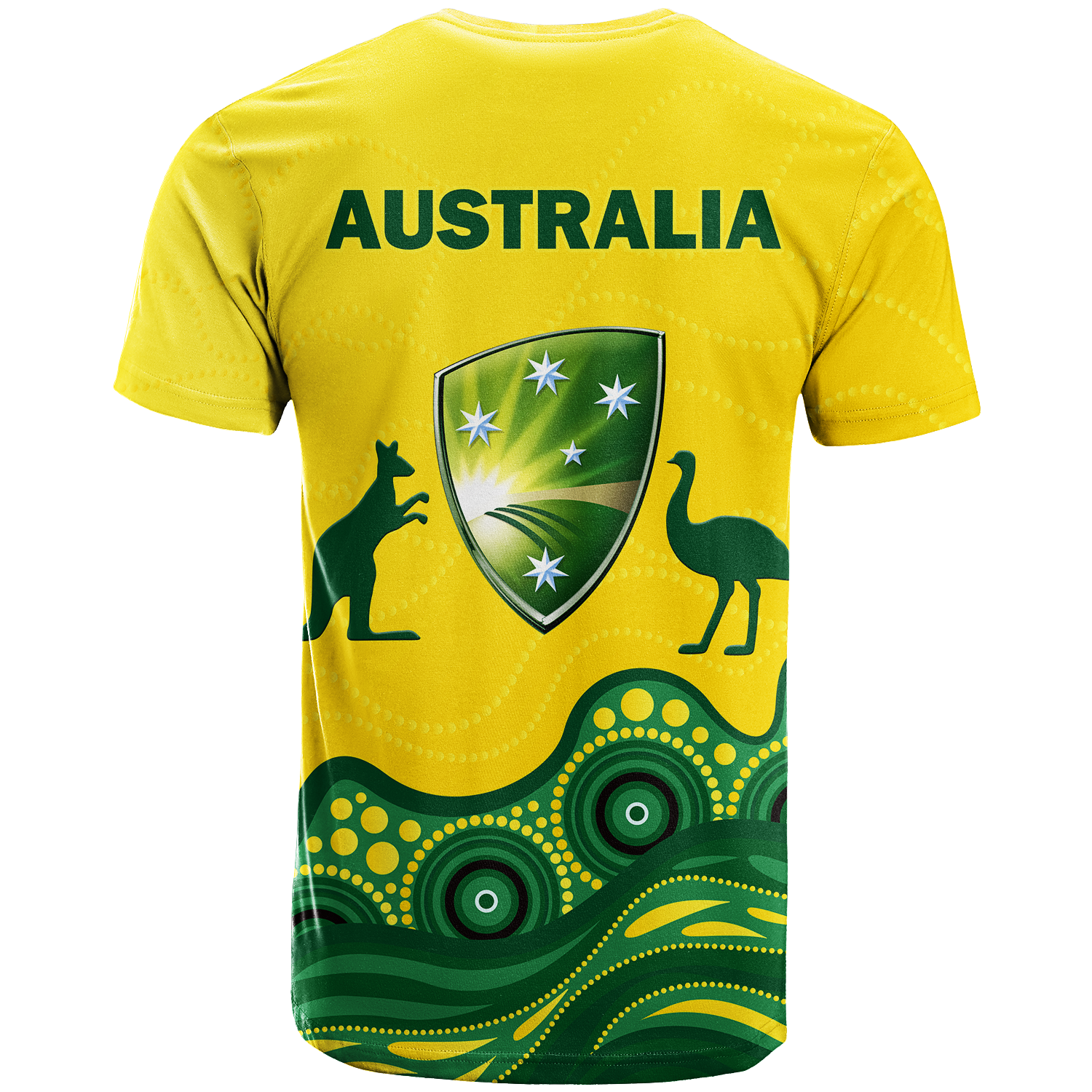 Australia Cricket Aboriginal Pattern T Shirt - LT2