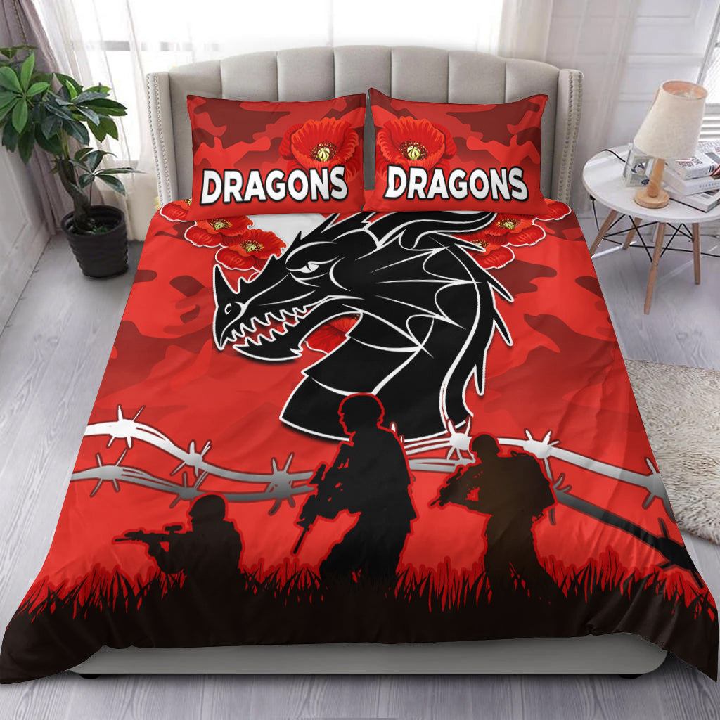 Dragons Anzac 2022 Bedding Set Lest We Forget LT13