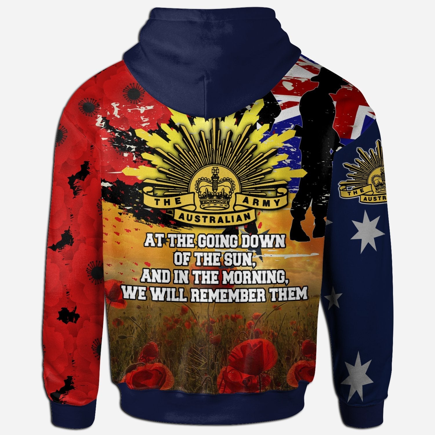 Zip-up Hoodie - Anzac Day 2021 World War II Commemoration 1939 - 1945