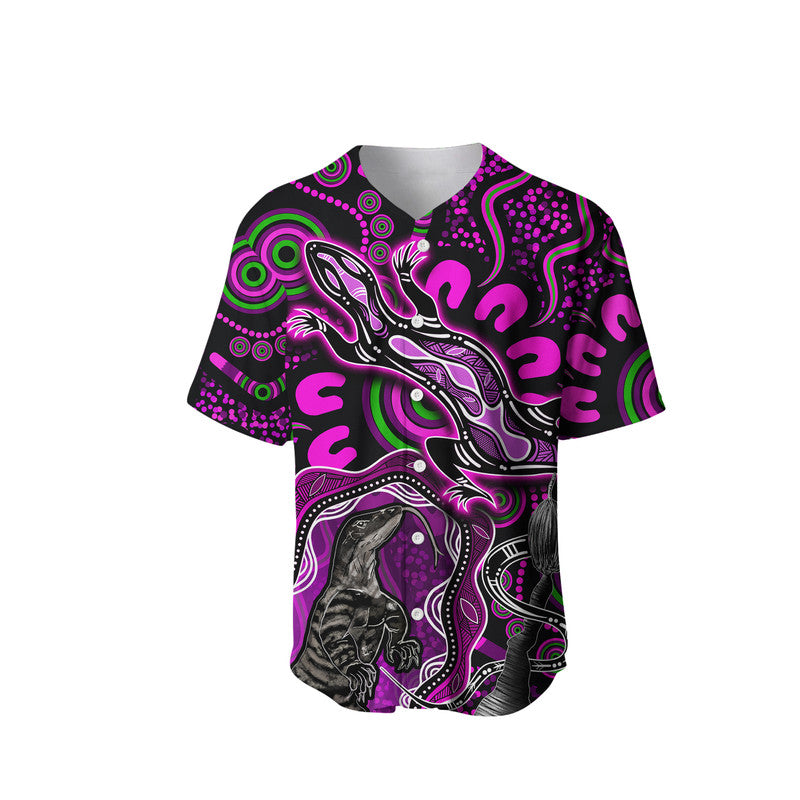 custom-personalised-aboriginal-lizard-baseball-jersey-pink-color