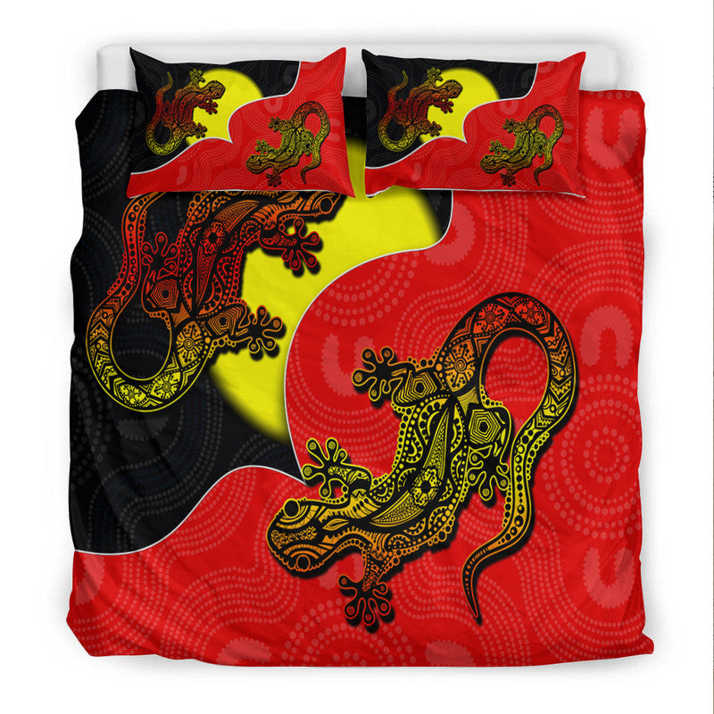 aboriginal-flag-mix-lizard-bedding-set