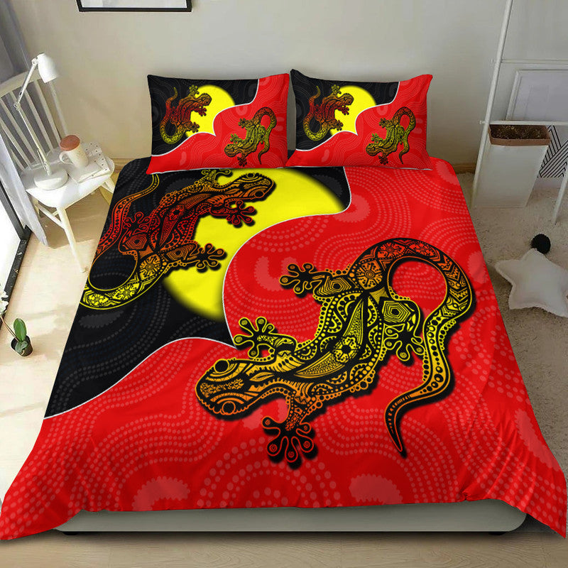 aboriginal-flag-mix-lizard-bedding-set