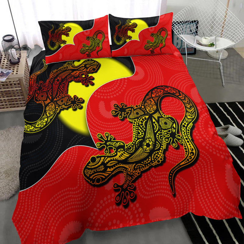 aboriginal-flag-mix-lizard-bedding-set