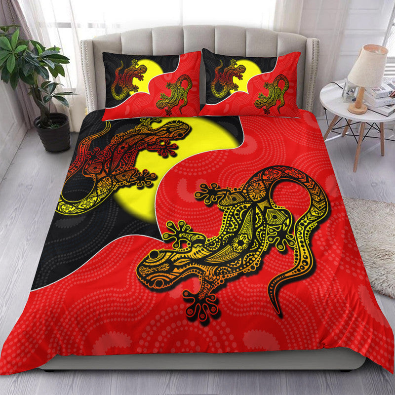 aboriginal-flag-mix-lizard-bedding-set