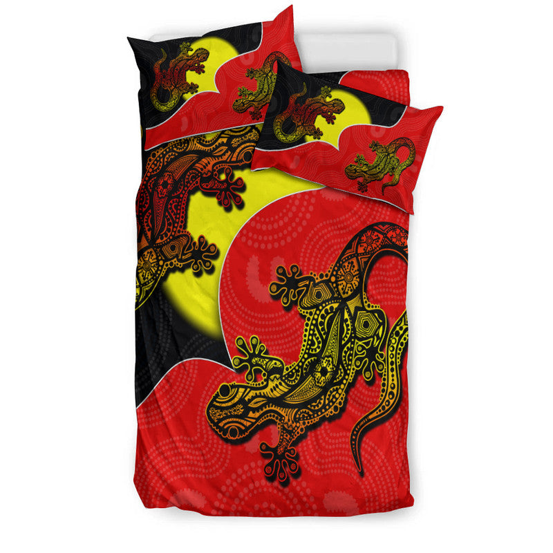 aboriginal-flag-mix-lizard-bedding-set