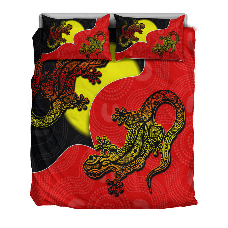 aboriginal-flag-mix-lizard-bedding-set