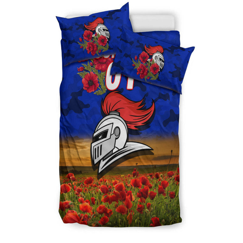 custom-personalised-newcastle-knights-anzac-2022-bedding-set-poppy-flowers-vibes