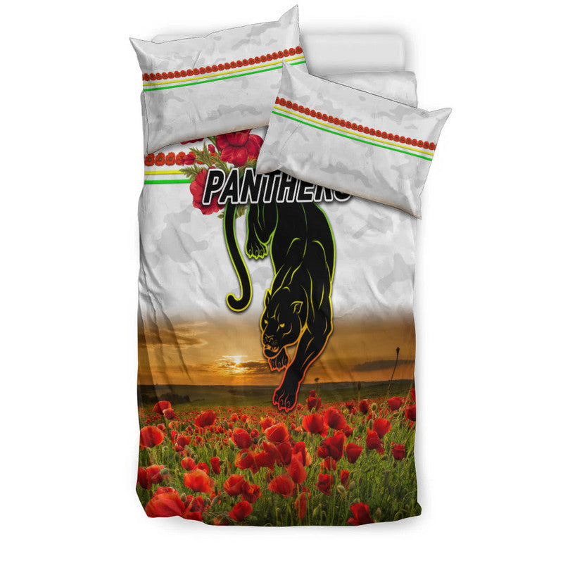 penrith-panthers-anzac-2022-bedding-set-poppy-flowers-vibes-white