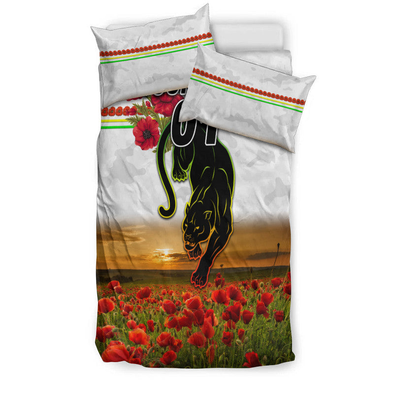 custom-personalised-penrith-panthers-anzac-2022-bedding-set-poppy-flowers-vibes-white