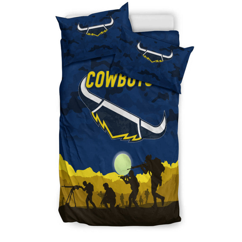 north-queensland-cowboys-anzac-2022-bedding-set-simple-style-blue