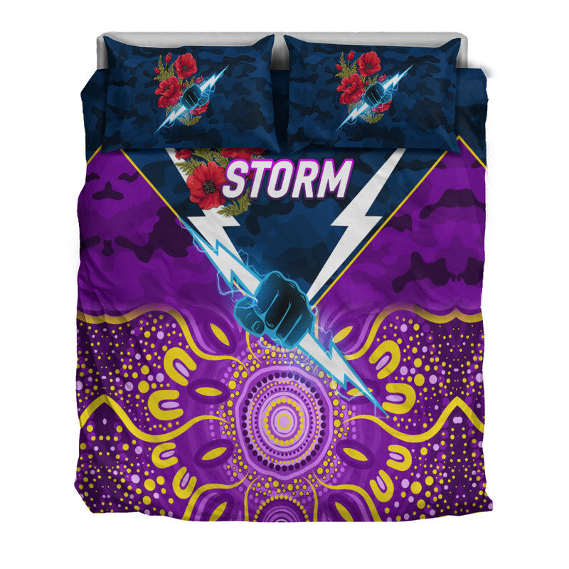 melbourne-storm-anzac-2022-bedding-set-indigenous-vibes