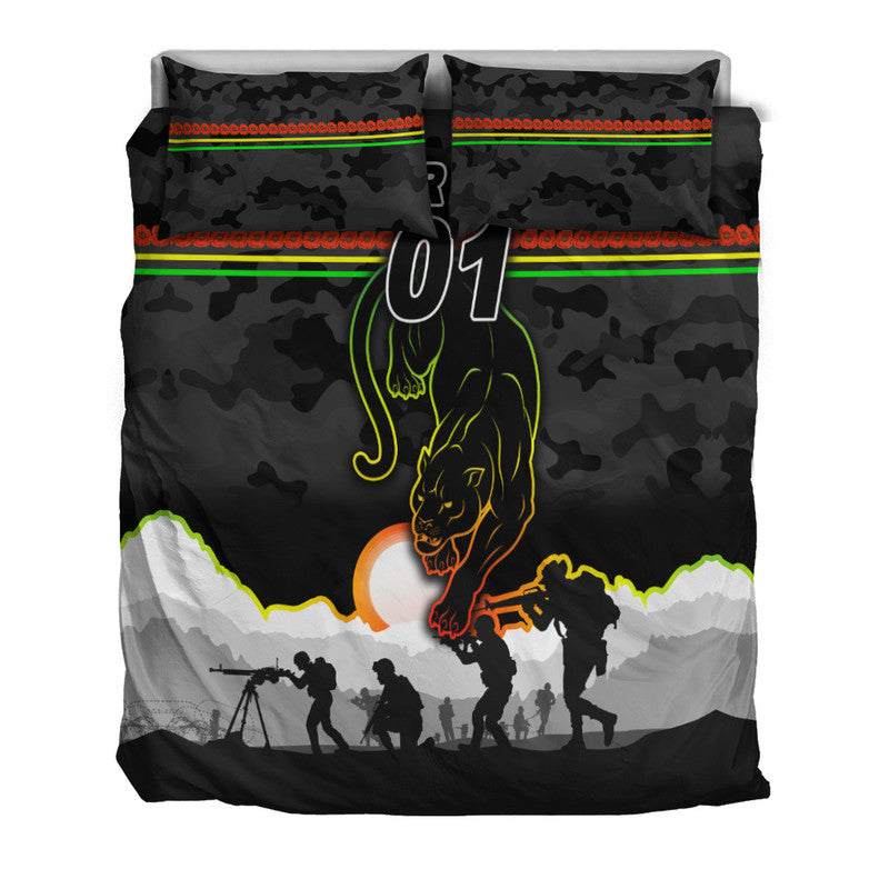 custom-personalised-penrith-panthers-anzac-2022-bedding-set-simple-style-black