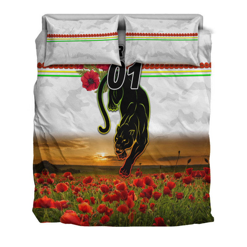 custom-personalised-penrith-panthers-anzac-2022-bedding-set-poppy-flowers-vibes-white