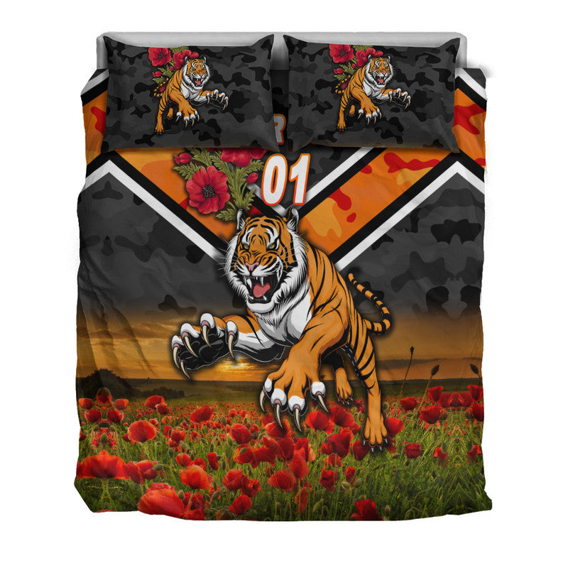 custom-personalised-wests-tigers-anzac-2022-bedding-set-poppy-flowers-vibes