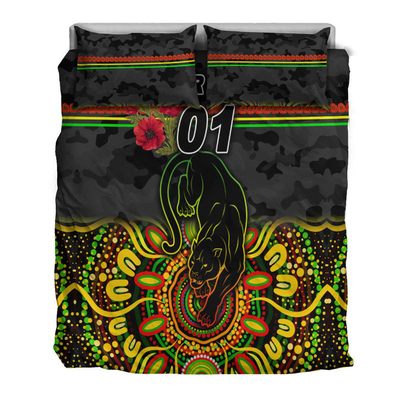 custom-personalised-penrith-panthers-anzac-2022-bedding-set-indigenous-vibes-black