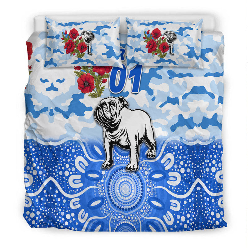 custom-personalised-canterbury-bankstown-bulldogs-anzac-2022-bedding-set-indigenous-vibes-white