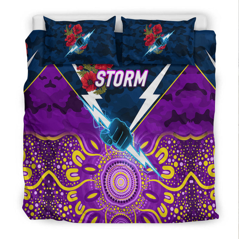 melbourne-storm-anzac-2022-bedding-set-indigenous-vibes