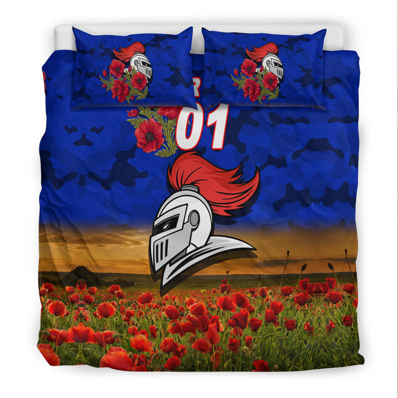 custom-personalised-newcastle-knights-anzac-2022-bedding-set-poppy-flowers-vibes