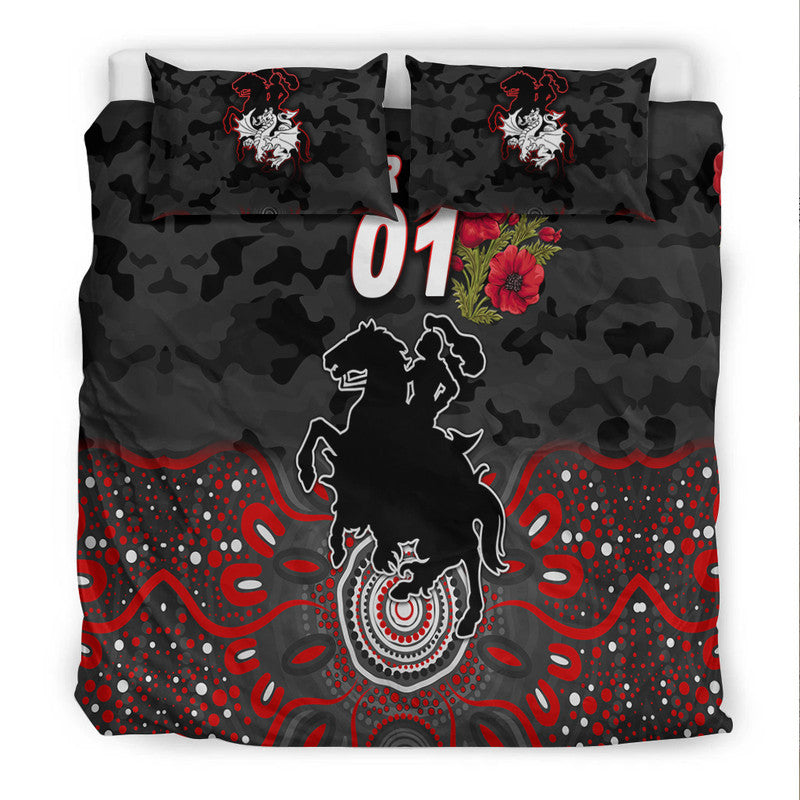 custom-personalised-st-george-illawarra-dragons-anzac-2022-bedding-set-indigenous-vibes-black