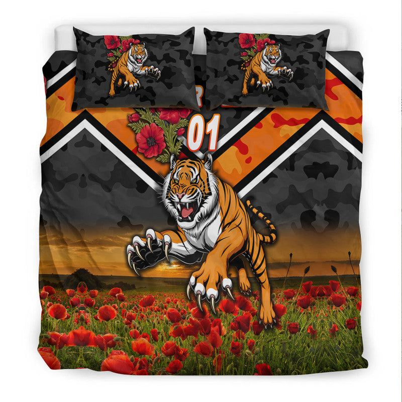 custom-personalised-wests-tigers-anzac-2022-bedding-set-poppy-flowers-vibes