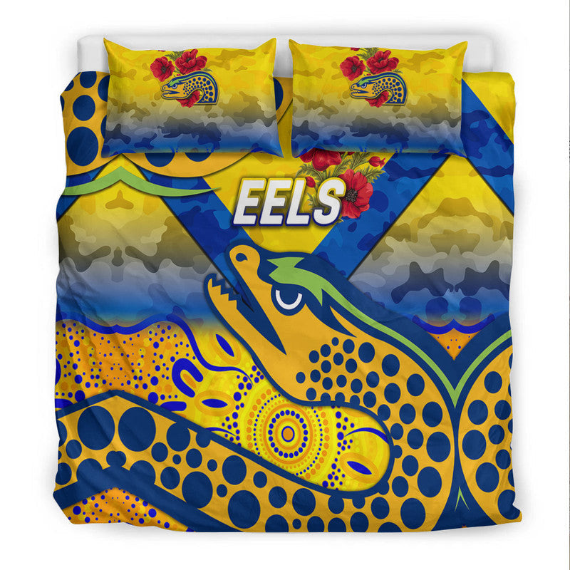 parramatta-eels-anzac-2022-bedding-set-indigenous-vibes-gold