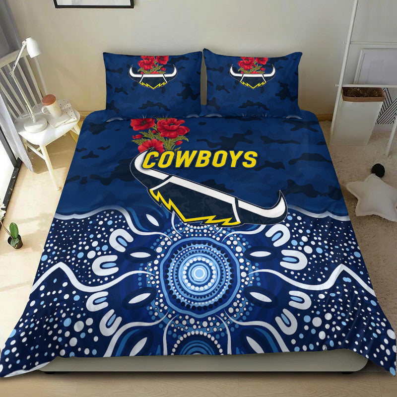 north-queensland-cowboys-anzac-2022-bedding-set-indigenous-vibes-blue