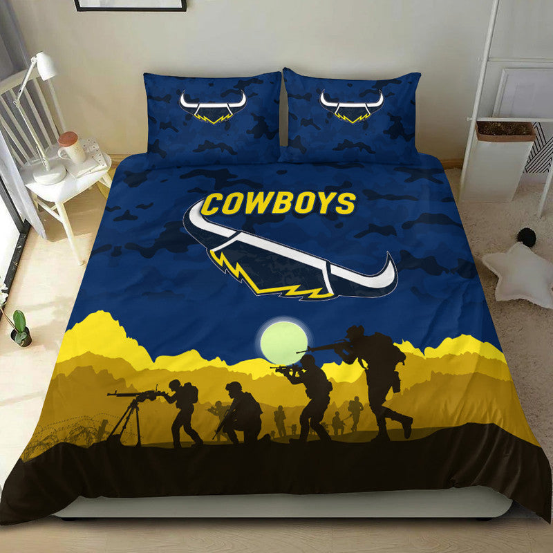 north-queensland-cowboys-anzac-2022-bedding-set-simple-style-blue