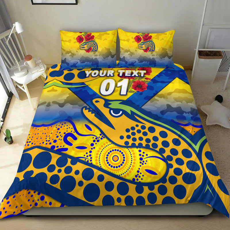 custom-personalised-parramatta-eels-anzac-2022-bedding-set-indigenous-vibes-gold