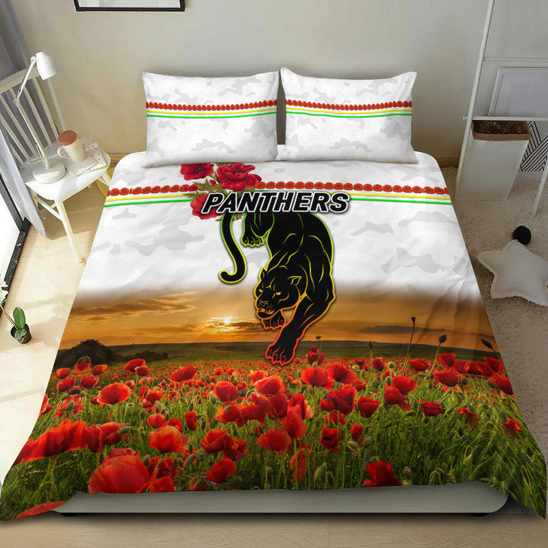 penrith-panthers-anzac-2022-bedding-set-poppy-flowers-vibes-white