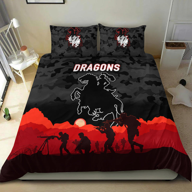 st-george-illawarra-dragons-anzac-2022-bedding-set-simple-style-black