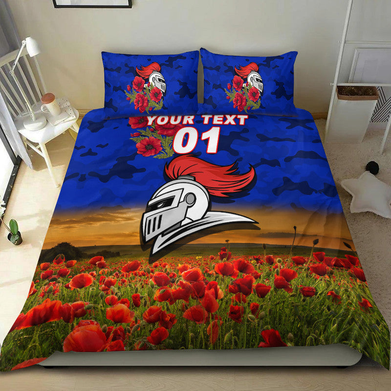 custom-personalised-newcastle-knights-anzac-2022-bedding-set-poppy-flowers-vibes