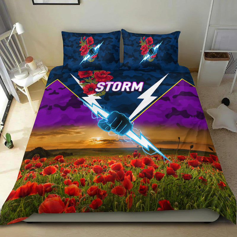 melbourne-storm-anzac-2022-bedding-set-poppy-flowers-vibes