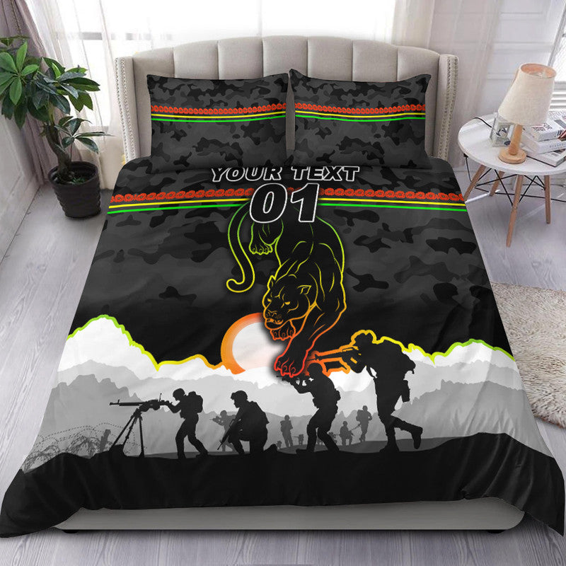 custom-personalised-penrith-panthers-anzac-2022-bedding-set-simple-style-black