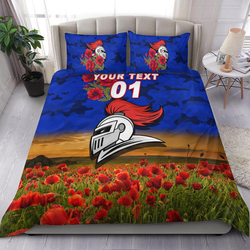 custom-personalised-newcastle-knights-anzac-2022-bedding-set-poppy-flowers-vibes