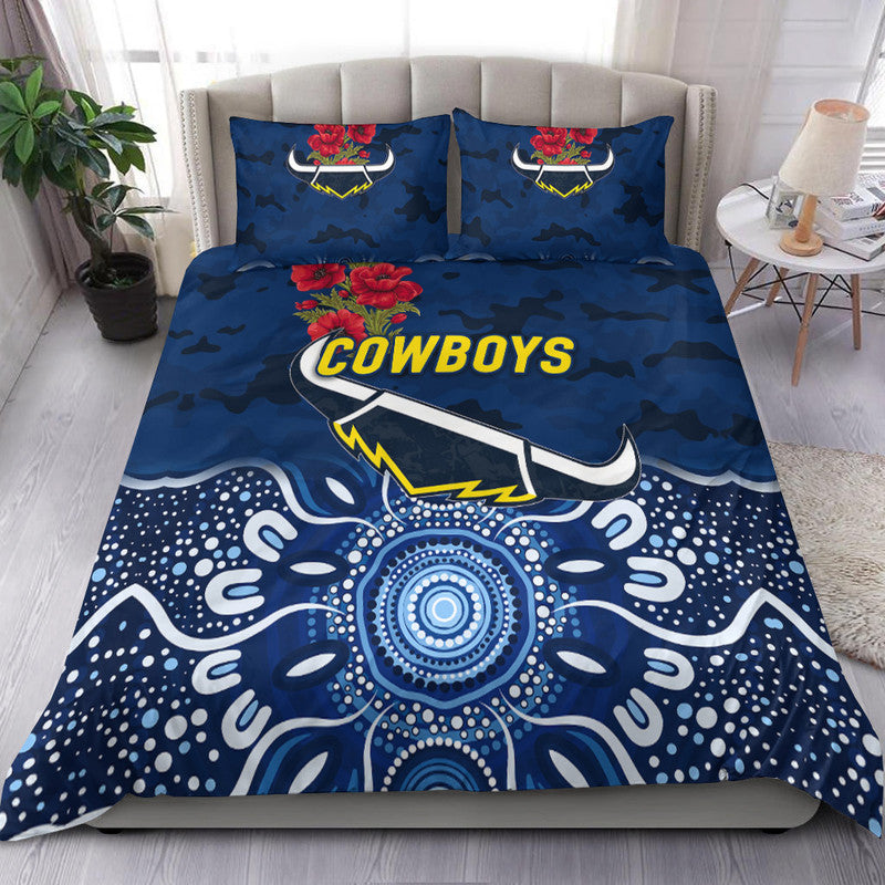 north-queensland-cowboys-anzac-2022-bedding-set-indigenous-vibes-blue