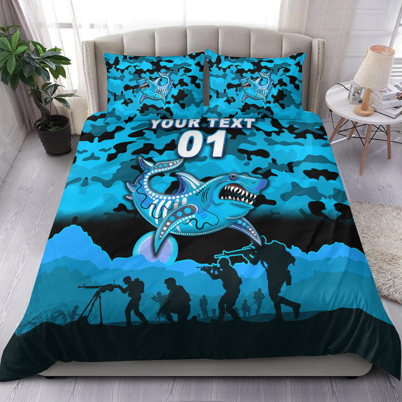 custom-personalised-cronulla-sutherland-sharks-anzac-2022-bedding-set-simple-style-black