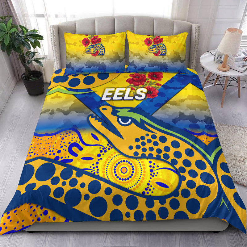 parramatta-eels-anzac-2022-bedding-set-indigenous-vibes-gold