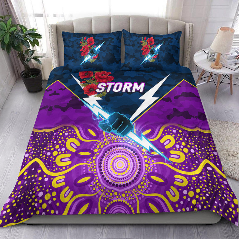 melbourne-storm-anzac-2022-bedding-set-indigenous-vibes