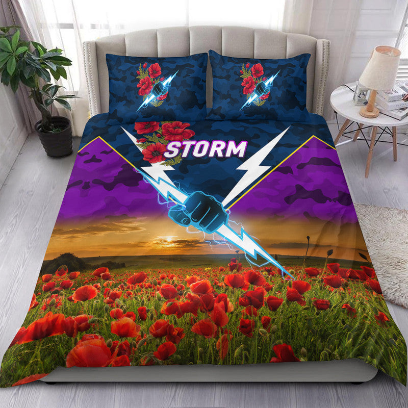 melbourne-storm-anzac-2022-bedding-set-poppy-flowers-vibes