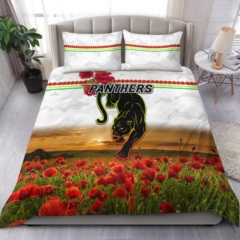 penrith-panthers-anzac-2022-bedding-set-poppy-flowers-vibes-white