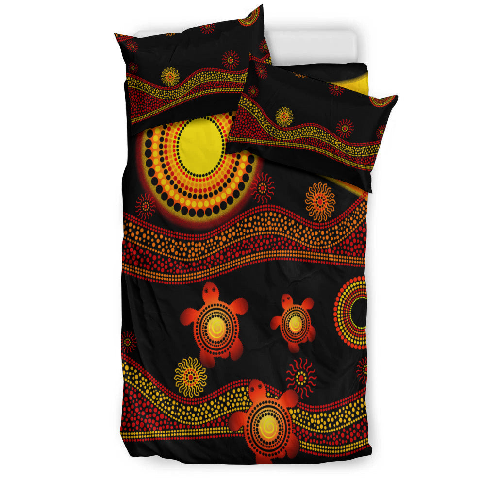 aboriginal-indigenous-flag-vibes-bedding-set-turtle