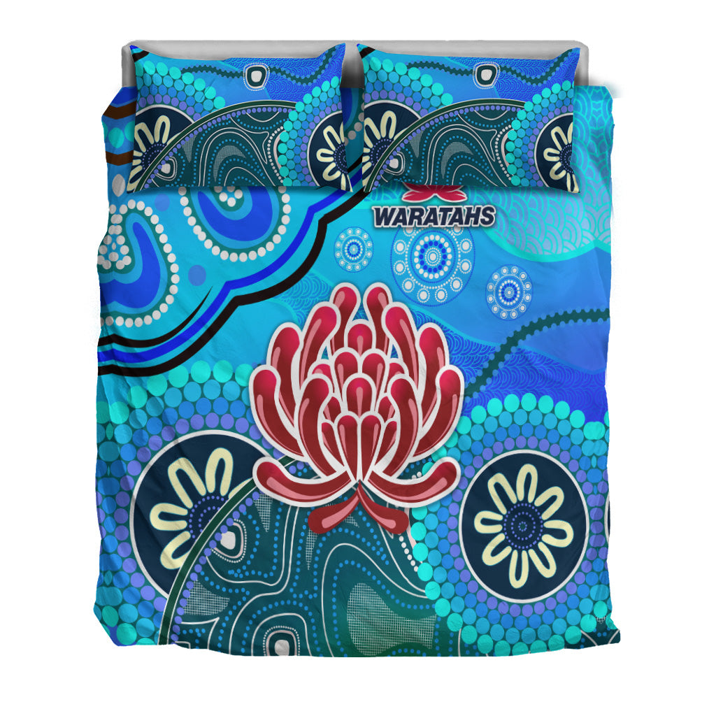 new-south-wales-waratahs-aboriginal-bedding-set-indigenous-wave-vibes