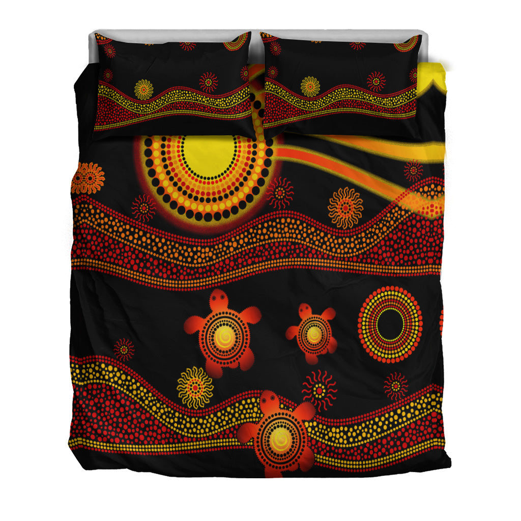 aboriginal-indigenous-flag-vibes-bedding-set-turtle