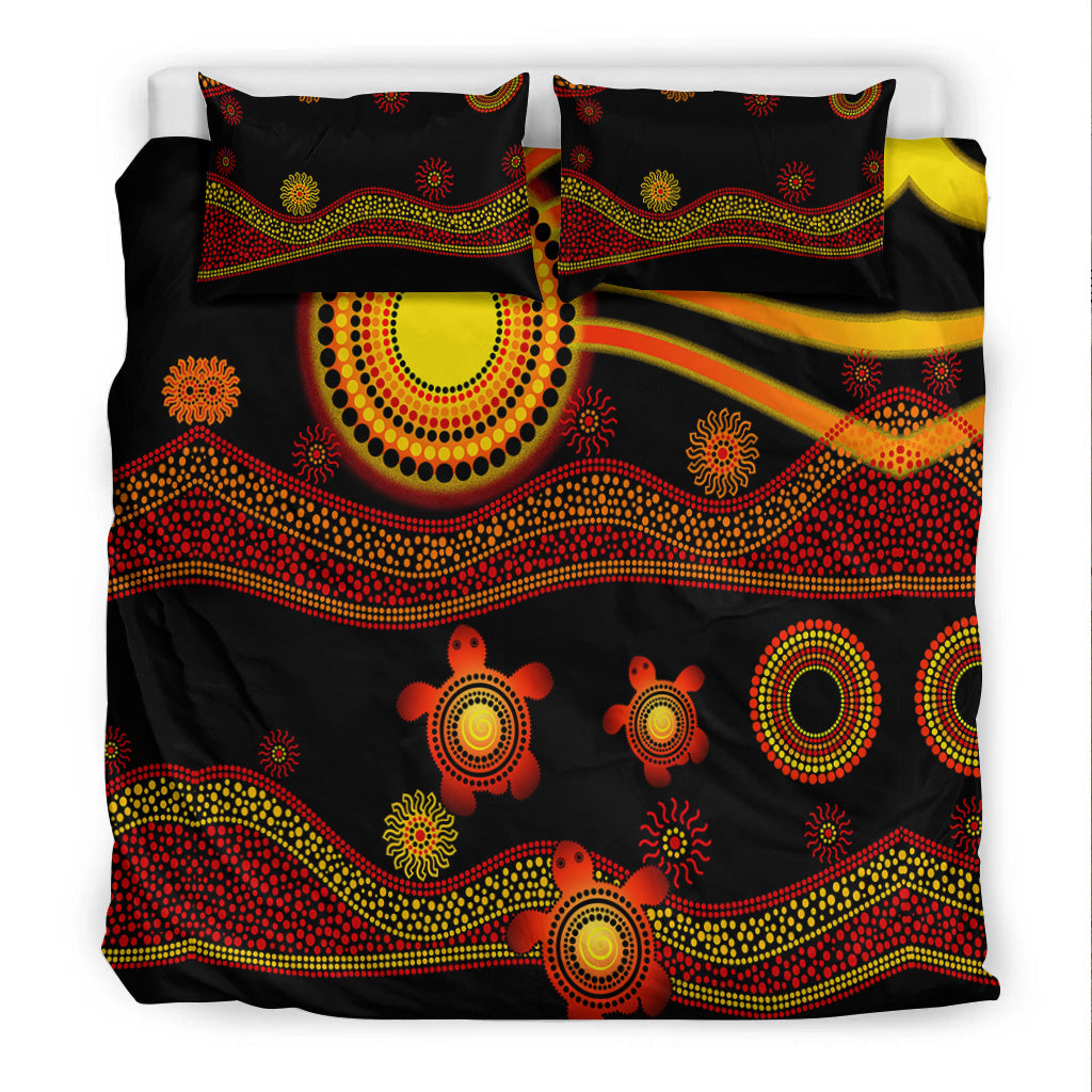 aboriginal-indigenous-flag-vibes-bedding-set-turtle