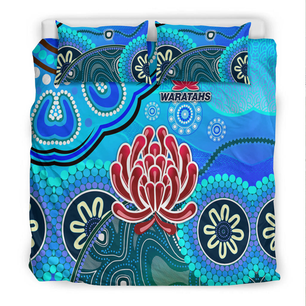 new-south-wales-waratahs-aboriginal-bedding-set-indigenous-wave-vibes