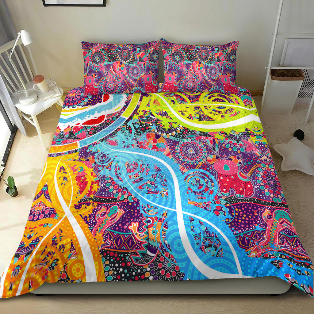 aboriginal-art-colorful-vibes-bedding-set-indigenous