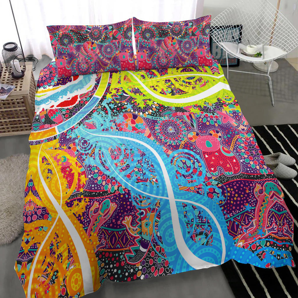 aboriginal-art-colorful-vibes-bedding-set-indigenous