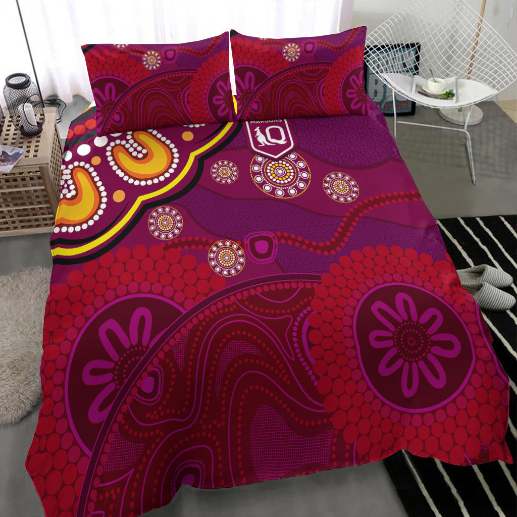 queensland-maroons-aboriginal-bedding-set-indigenous-vibes