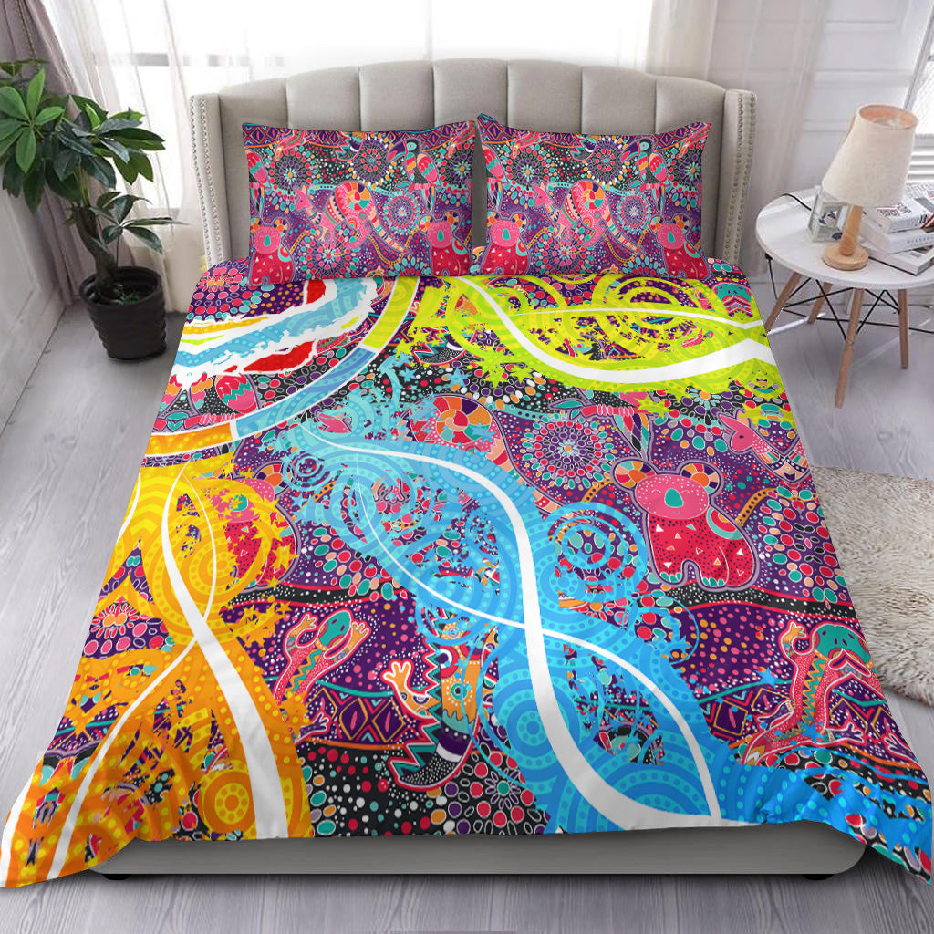 aboriginal-art-colorful-vibes-bedding-set-indigenous