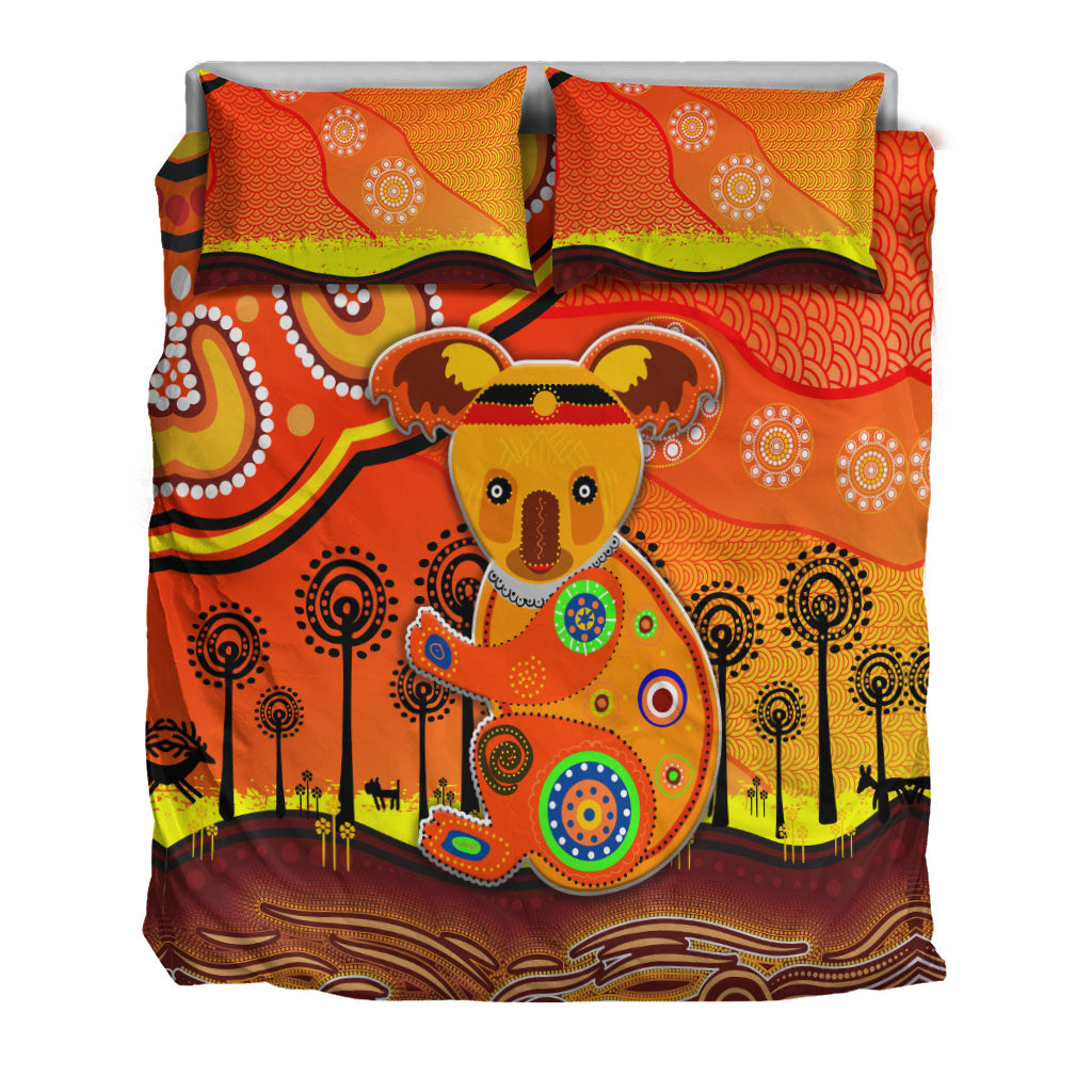 aboriginal-art-koala-bedding-set-indigenous-unique-vibes-orange